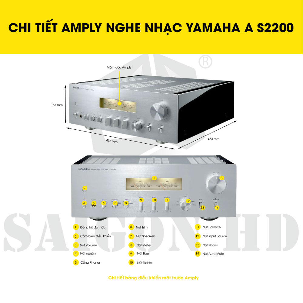 CHI TIẾT THÔNG TIN AMPLY NGHE NHẠC YAMAHA A S2200