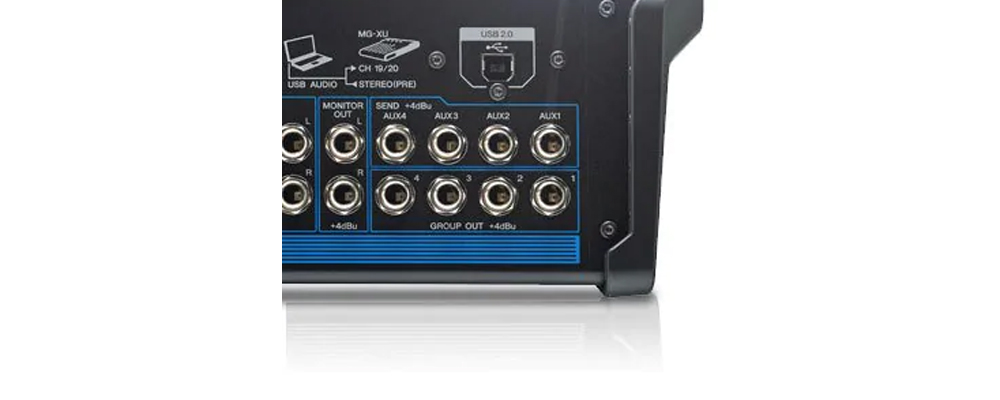 Yamaha MG10XUF thiết kế 4 AUX send để mở rộng thiết lập âm thanh của bạn