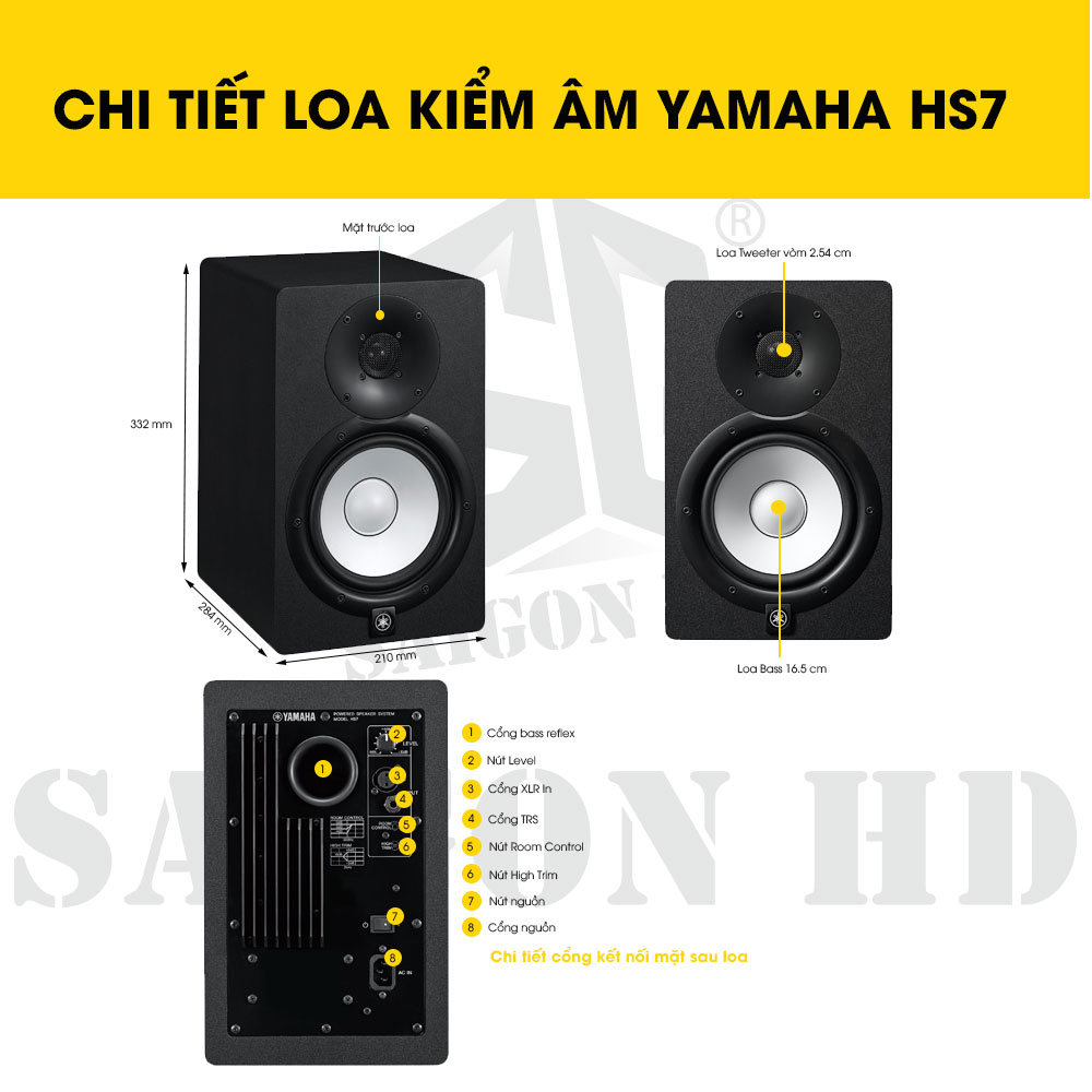 CHI TIẾT THÔNG TIN LOA KIỂM ÂM YAMAHA HS7