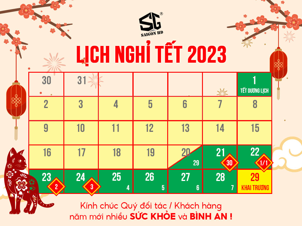 THONG BAO NGHI TET 2023