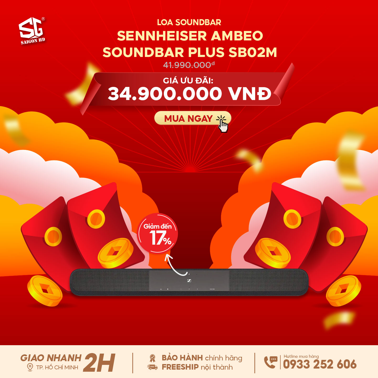 Loa Sennheiser Ambeo Soundbar Plus SB02M