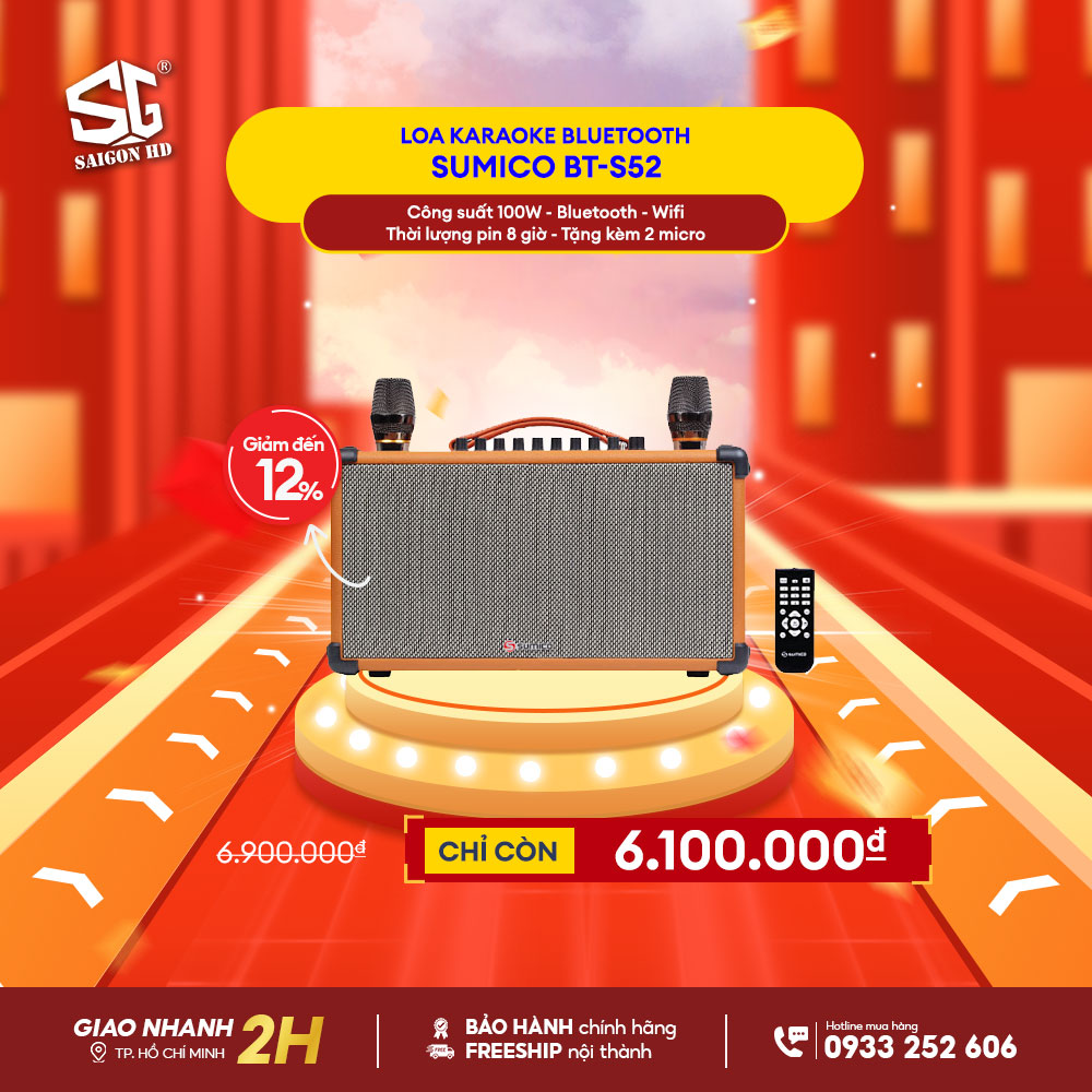 Loa karaoke di động Sumico BT-S52