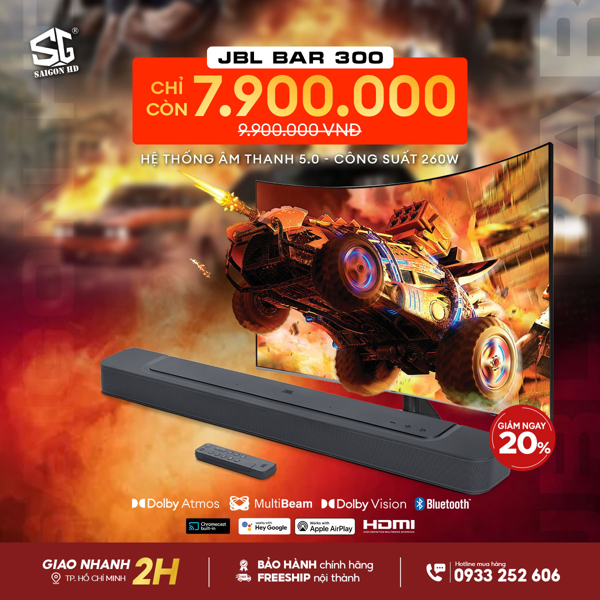 Loa soundbar JBL Bar 300