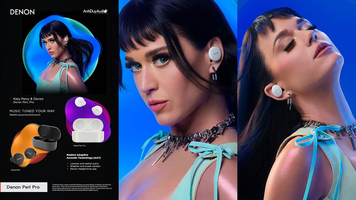 Denon hợp tác với Katy Perry, thăng hoa giá trị tai nghe earbuds Denon PerL Pro với công nghệ Masimo ATT tiên tiến