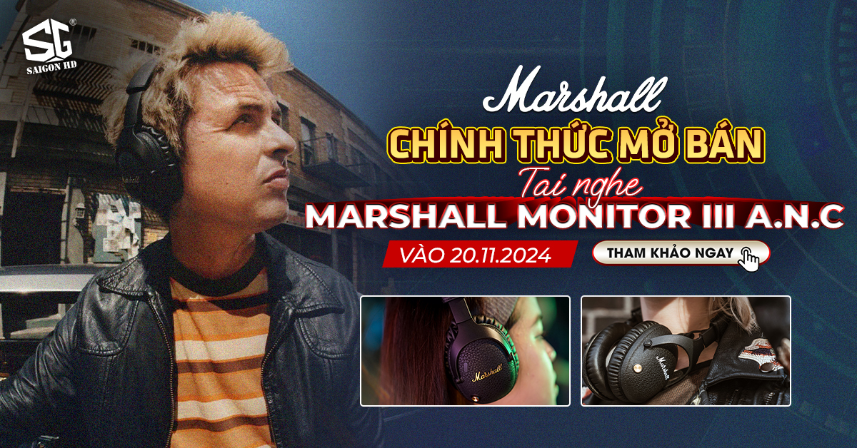 Marshall chính thức mở bán Tai nghe Marshall Monitor III A.N.C vào 20.11.2024 