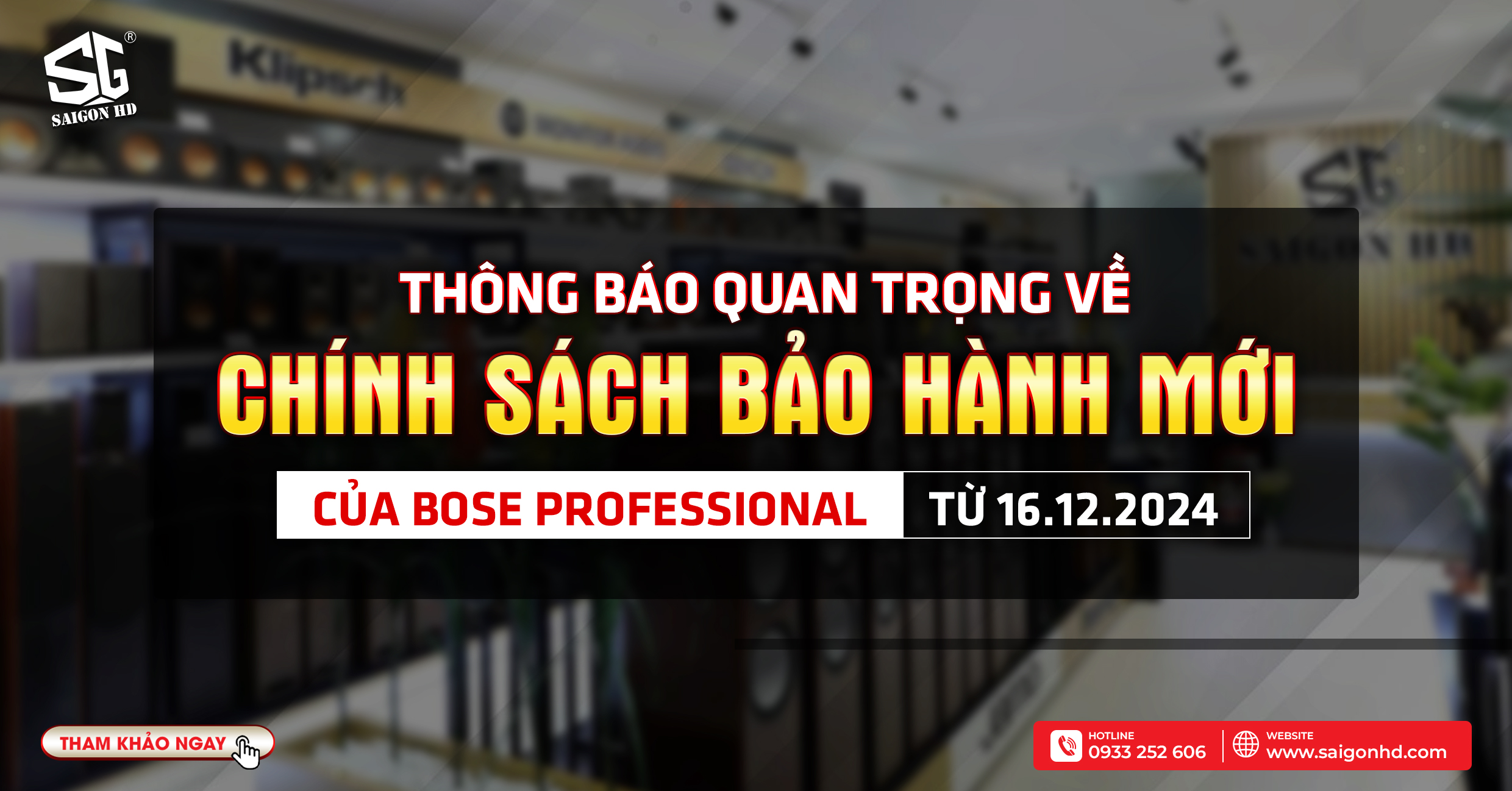  Chính sách bảo hành mới của Bose Professional từ 16.12.2024