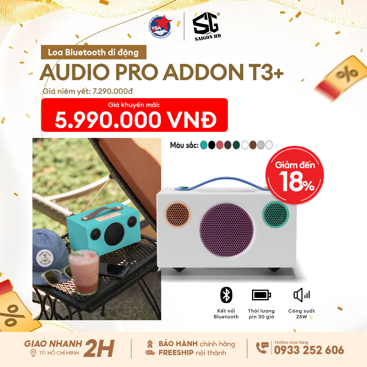 Loa bluetooth Audio Pro Addon T3+