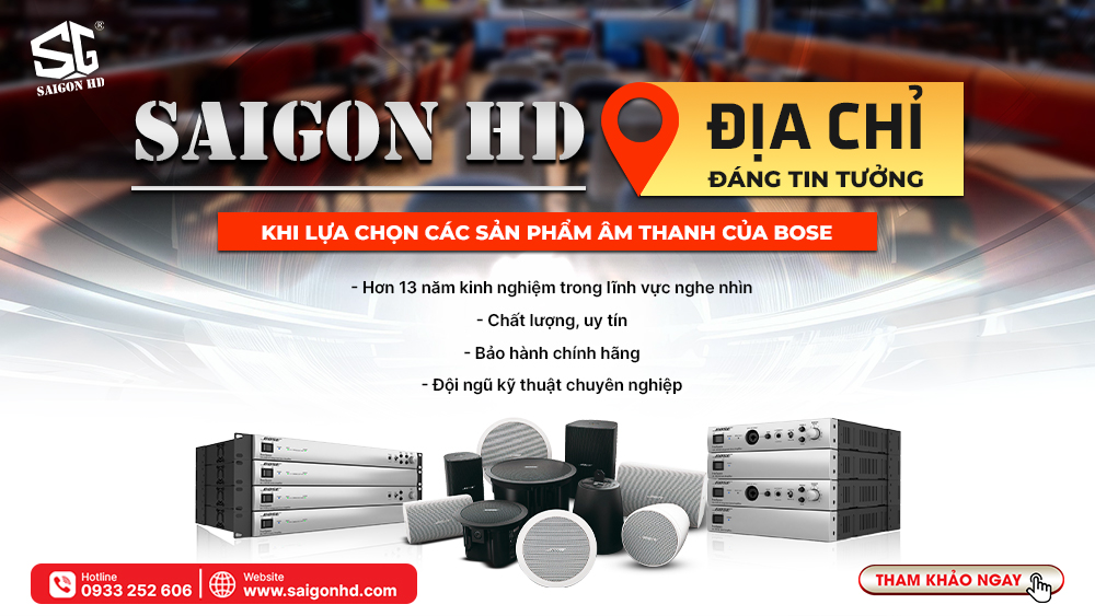  Hệ thống âm thanh nhạc nền Bose Professional cho nhà hàng, showroom, quán cafe