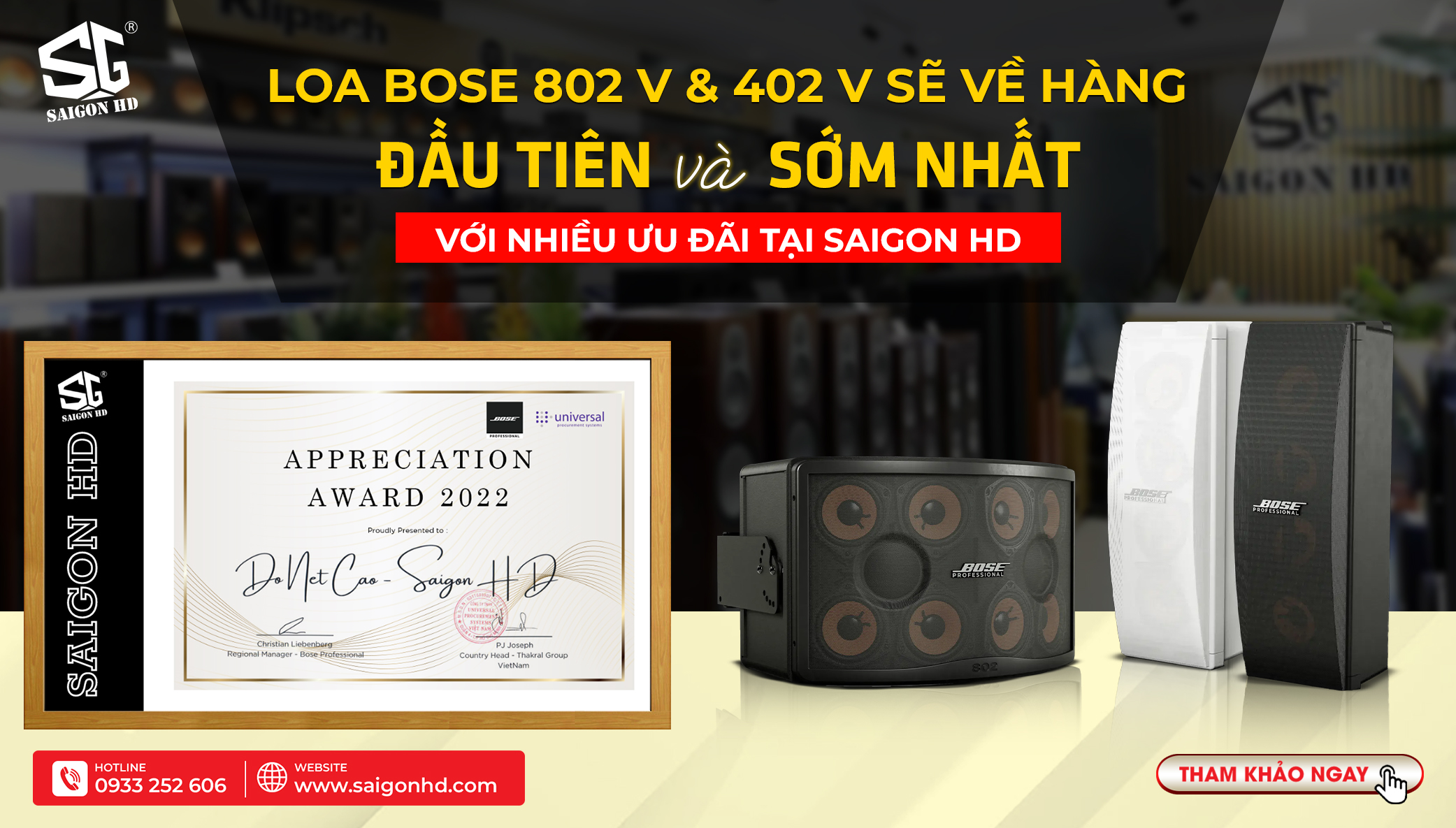 SAIGON HD sắp về hàng Bose 802 V & Bose 402 V