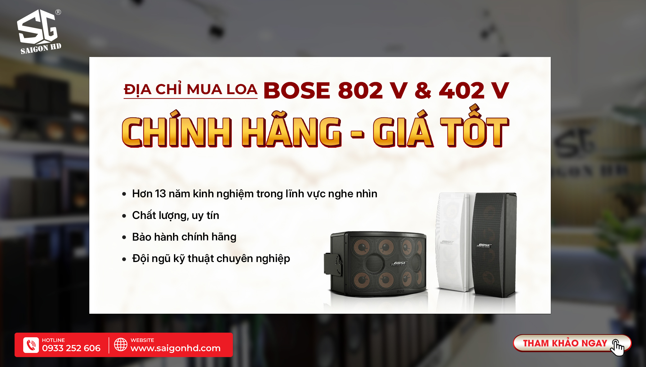 SAIGON HD sắp về hàng Bose 802 V & Bose 402 V