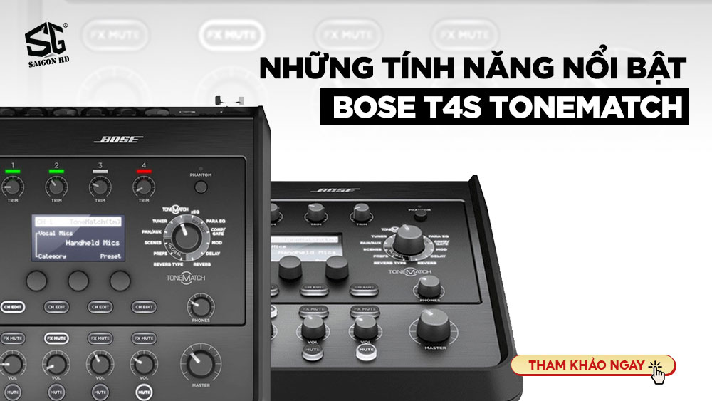 Bose T4S ToneMatch có những tính năng nổi bật nào?