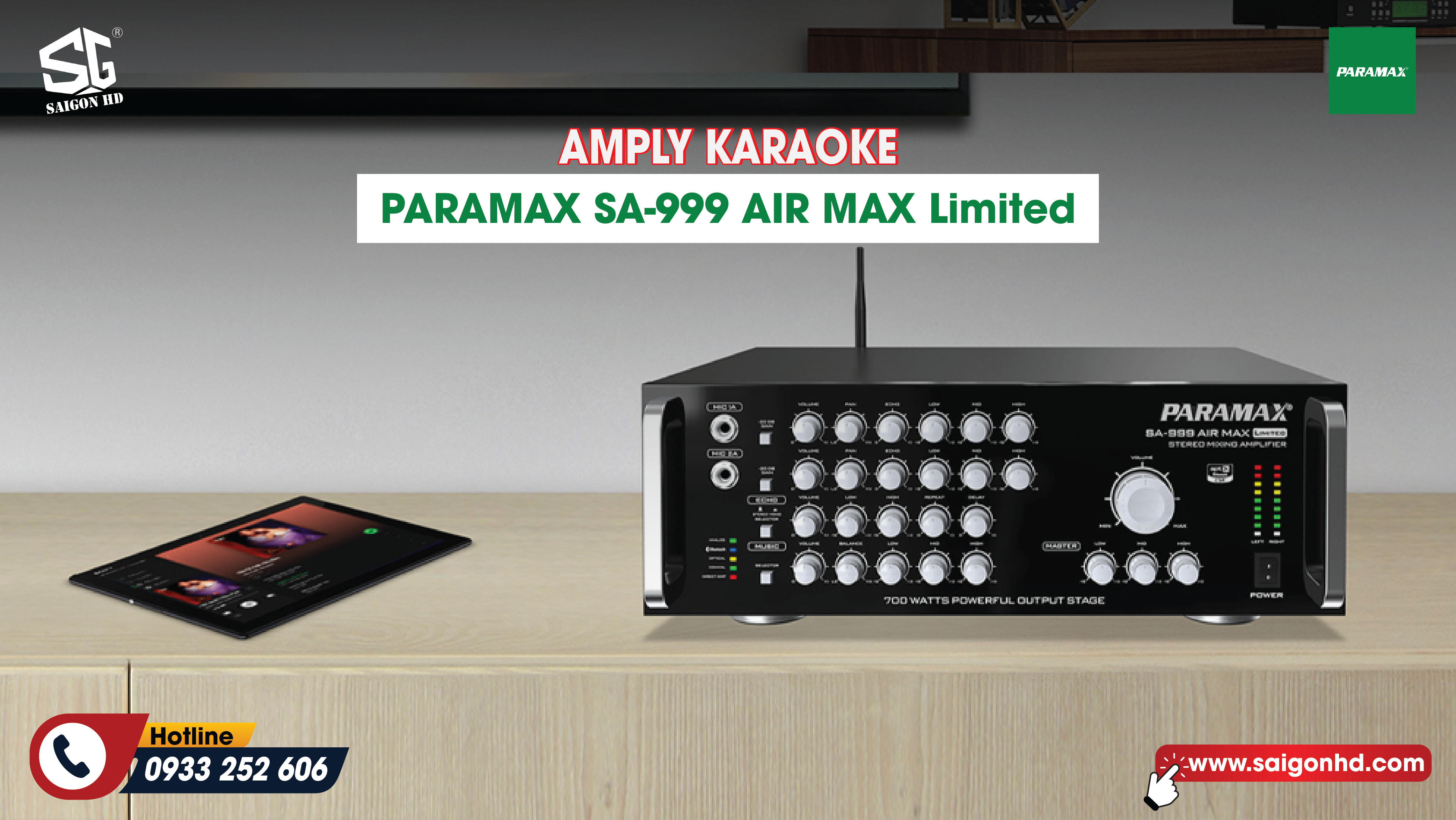 Amply karaoke Paramax SA-999 Air Max Limited