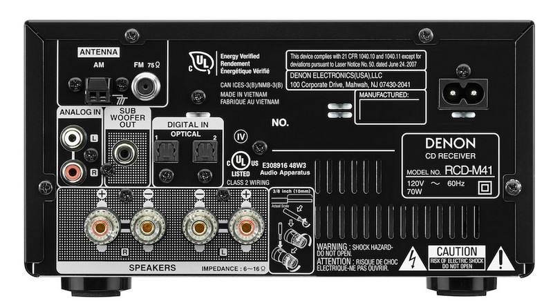 Denon giới thiệu hệ thống âm thanh stereo mini D-M41 tích hợp thêm Bluetooth