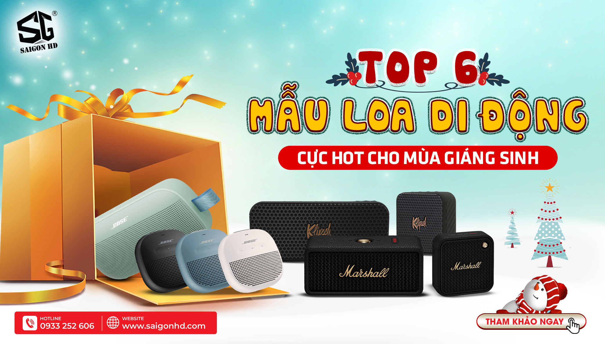 Top 6 mẫu loa di động cực Hot cho mùa Giáng sinh