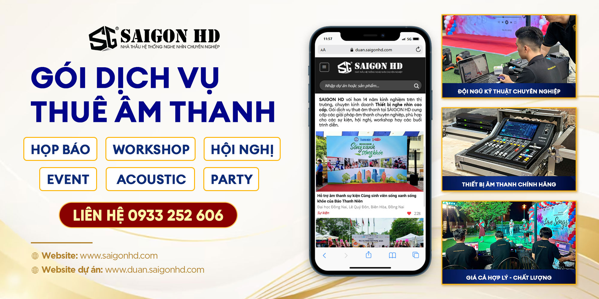 SAIGON HD - Giải pháp thuê âm thanh chuyên nghiệp, uy tín, giá tốt nhất TP.HCM