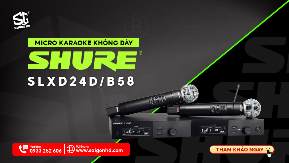 Micro karaoke không dây Shure SLXD24D/B58