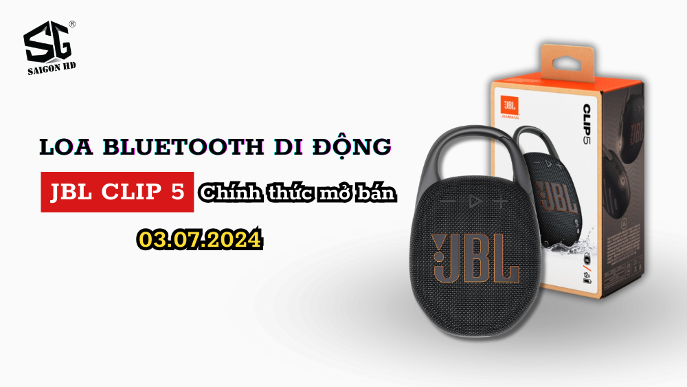 Loa Bluetooth di động JBL Clip 5 được chính thức mở bán vào 30.07.2024