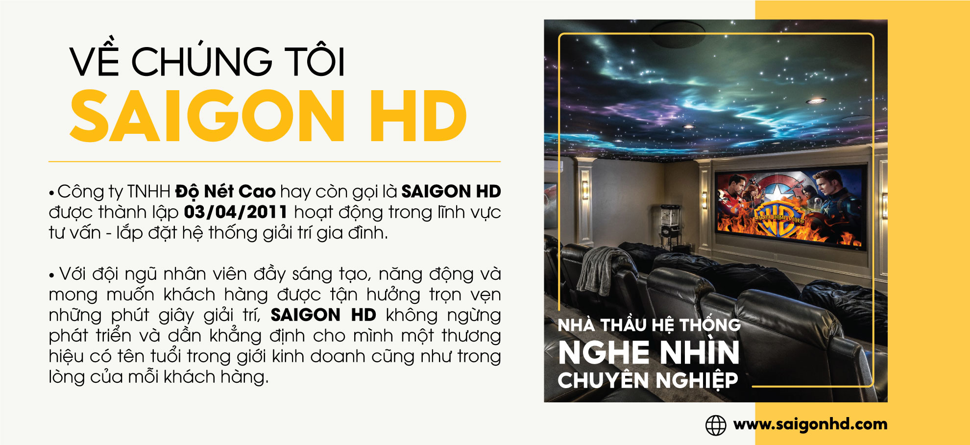 SAIGON HD - Đẳng cấp Phòng giải trí tại gia